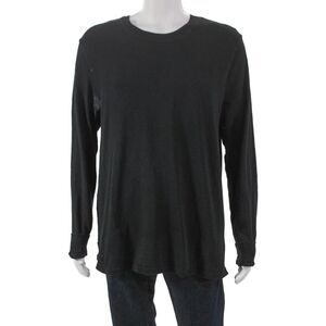 Cotton Citizen Mens Basic Long Sleeve T-Shirt Black 100% Cotton Size L